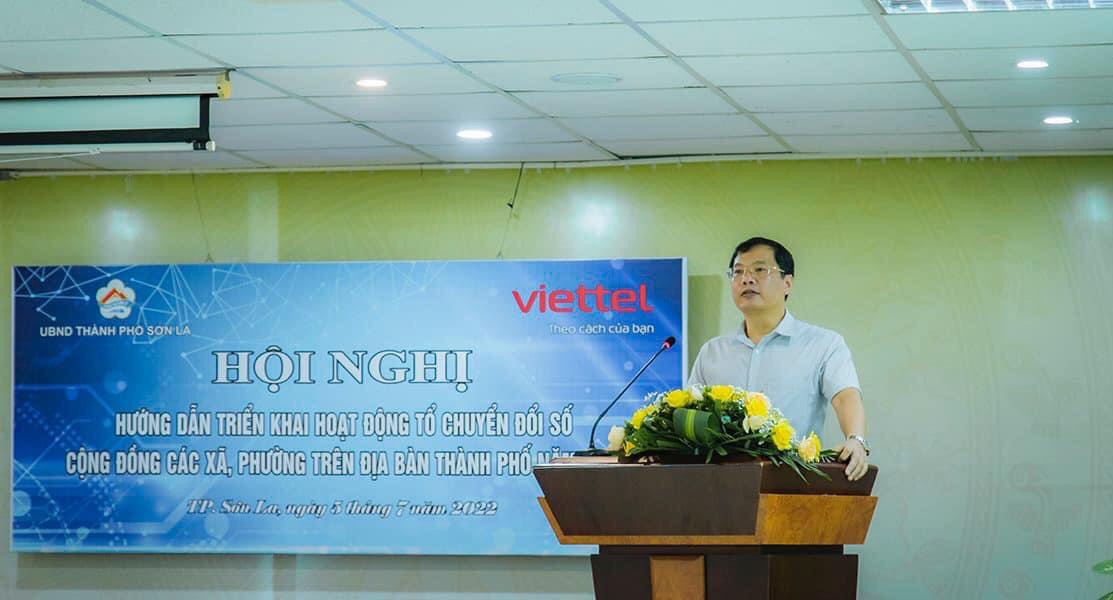 Sơn La: Voso – Viettel phối hợp cùng UBND TP tổ chức Hội nghị triển khai hoạt động Tổ chuyển đổi số cộng đồng các xã, phường
